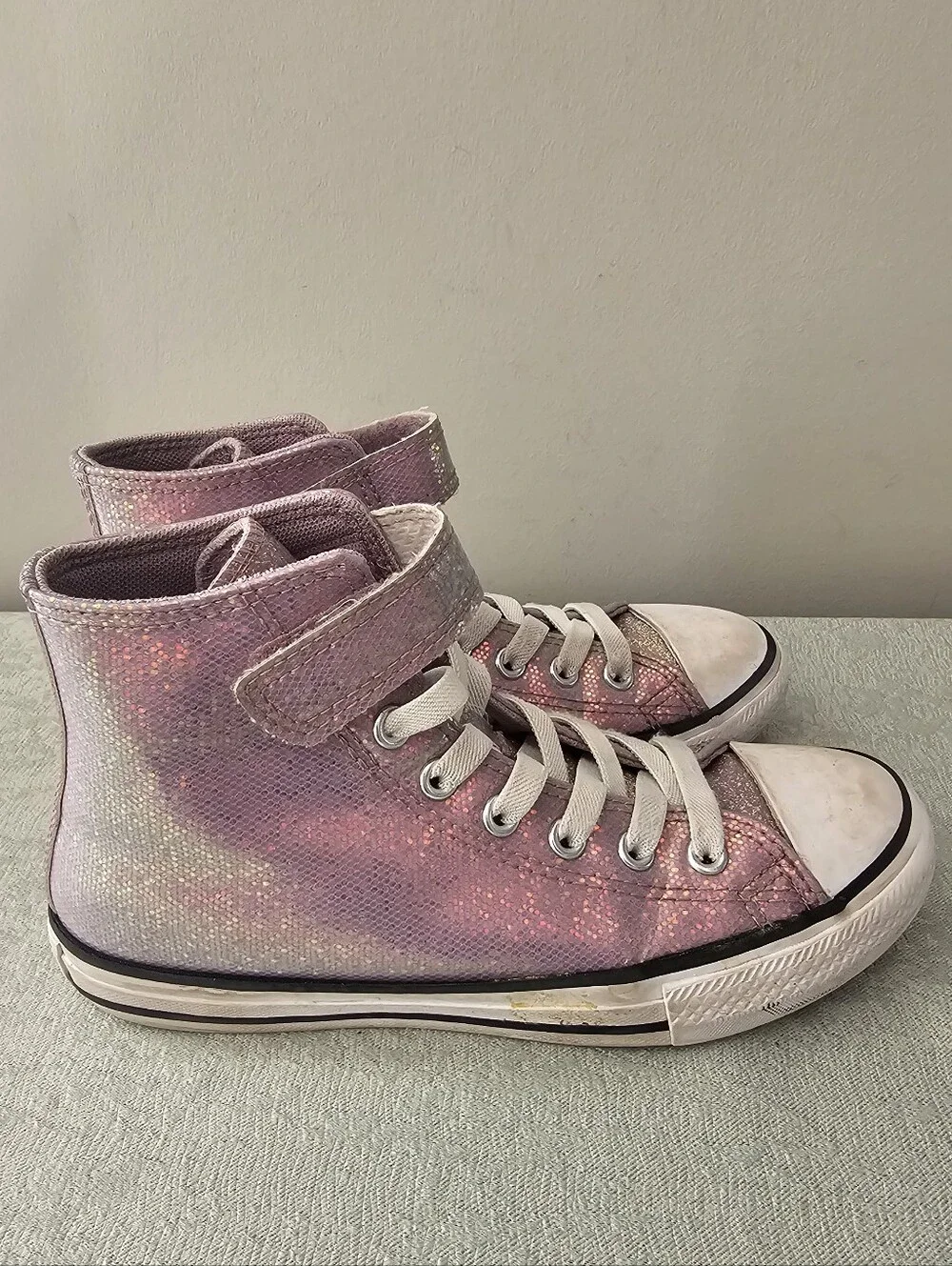 Chuck Taylor All Star Glitter Purple Casual High Top Sneakers